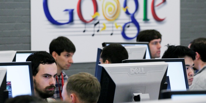 Googles kontor i New York. Foto: Mark Lennihan/Scanpix.