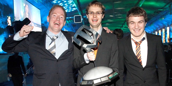 Hilberts paradox, från vänster Sebastian Svensson, Jonatan Adolfsson och Björn Linse. Foto: Pernilla Pettersson
