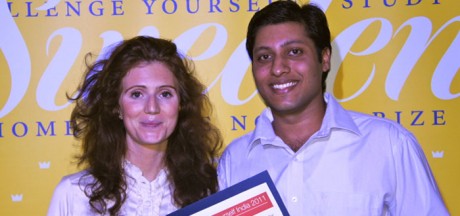StudentCompetitions Maria Paulsson Rönnbäck och Vikas Chauhan.