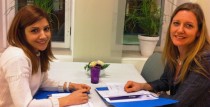 Sofia med adept Sofia Liljeblad (till höger), projektledare på Tele2, träffade sin adept Shabnam Behrouziazar.