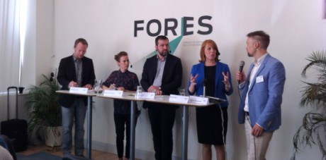 Annie Lööf pratade om nördskatten på ett seminarium som tankesmedjan Fores arrangerade förra veckan.