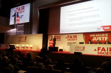 LO. TCO och Saco var på plats i Paris för att bidra till ETUC:S aktionsplan och manifest.