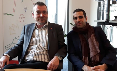 Foto: Redax. Robert Fuss och Six Silberman arbetar med IG Metalls Faircrowdwork.org. Här kan arbetare på digitala plattformar få råd och info om villkor och om hur plattformarnas organisation ser ut.