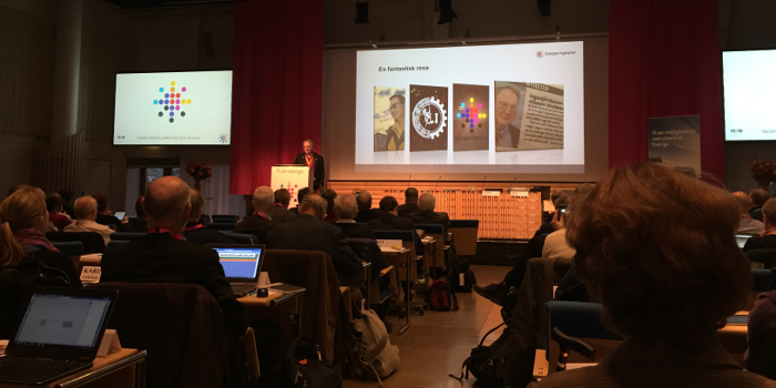 Ulf Bengtsson inledningstalar under första dagen på fullmäktige. Foto: Ingenjören